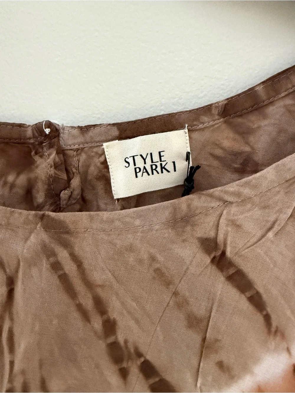 STYLEPARK1 Tie-Dye Tunic Top and Wide Leg Smocked Waist Pants One Size